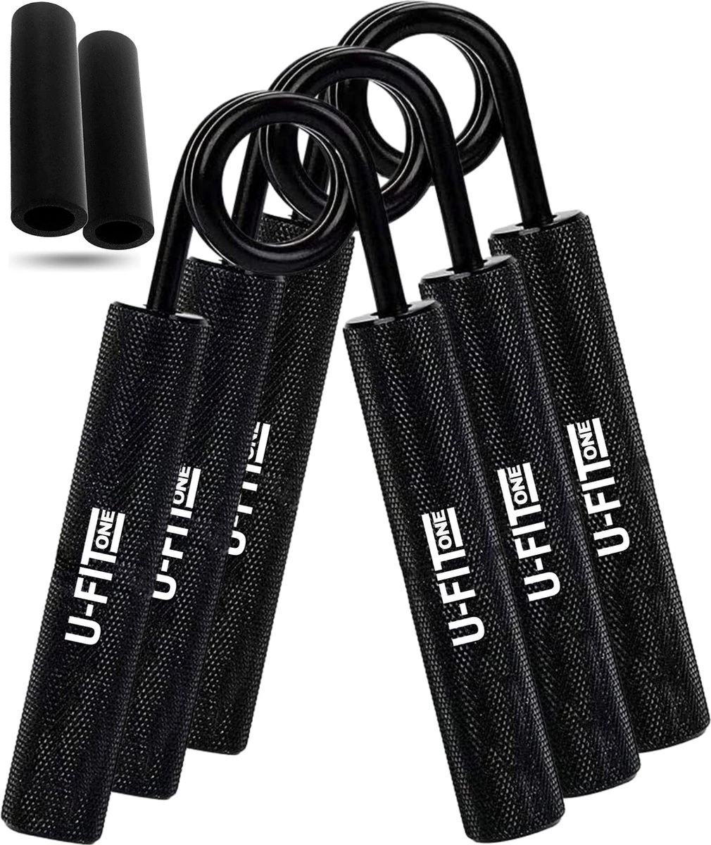 U-Fit One 3 Delige Metal Handtrainer Set - 68kg, 90kg, 113kg - Grip Trainer - Handknijper - Knijphalter - Armtrainer - Hand Knijper - Handgripper - Heavy Gripper - Onderarm - Buigveer 3 U-Fit One 3 Delige Metal Handtrainer Set - 68kg, 90kg, 113kg - Grip Trainer - Handknijper - Knijphalter - Armtrainer - Hand Knijper - Handgripper - Heavy Gripper - Onderarm - Buigveer