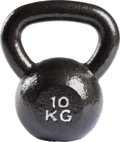 VirtuFit Gietijzeren Kettlebell Pro - Gewichten - 10 Kg - Zwart - Kettle Bell