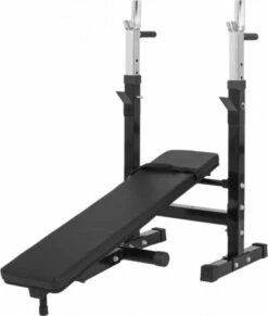 SOUTHWALL Halterbank - Fitnessbank - Verstelbare Haltersteunen - Belastbaar Tot 200kg - Zwart -Fit Verkoop 1017x1200 1