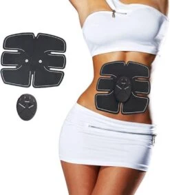 EMS Buikspiertrainer - Massage Apparaat - Elektrische Buiktrainer - Six Pack Trainer - AB Trainer - Fitness Afvallen - Lichaam Trainer - Spier Massage - 6 Programma’s - Zwart