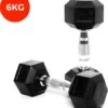 Core Power Hexa Dumbells Set - 2x 6 Kg - Gewichten Met Rubber Coating En Verchroomde Grip - Geschikt Voor Professioneel Gebruik, CrossFit En Thuis Fitness - Verkrijgbaar Van 1 Tm 25 Kg -Fit Verkoop 1049x1200 1