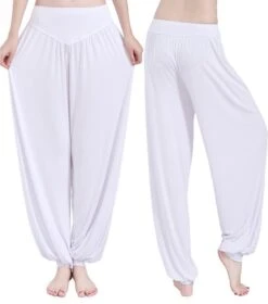 Harembroek - Harem Palts - Yogabroek - Losse Broek - Chillbroek - Harem - Wit - XXL - Chillpants - Yoga