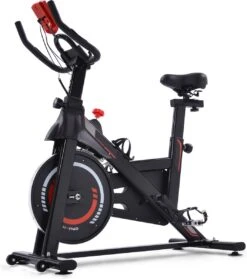 Indoor Cycling Fiets Met Magnetische Weerstand - Stationaire Cardiogym Hometrainer - 6 Kg Vliegwiel En Verstelbaar Comfortabel Zitje - Zwart En Rood -Fit Verkoop 1062x1200