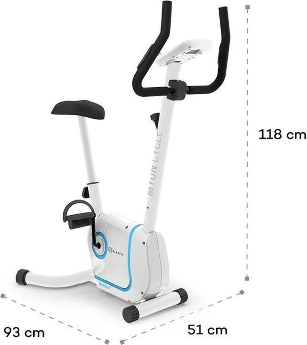 Klarfit Myon Cycle Hometrainer - Fitness Fiets - 8 Standen - Cardio Bike Met Trainingscomputer - Magnetisch Remsysteem - 12kg Vliegwielmassa - SmartCardio Studio Met Tablethouder En Kinomap-app 7 Klarfit Myon Cycle Hometrainer - Fitness Fiets - 8 Standen - Cardio Bike Met Trainingscomputer - Magnetisch Remsysteem - 12kg Vliegwielmassa - SmartCardio Studio Met Tablethouder En Kinomap-app - Afbeelding 5