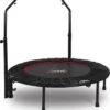 Luxari - Fitness Trampoline Pro - Inclusief Stang En Beschermhoes - 105 Cm Diameter - Opvouwbaar - Belastbaar Tot 150 Kg - Hometrainer - Fitness Trampoline -Fit Verkoop 1105x1200