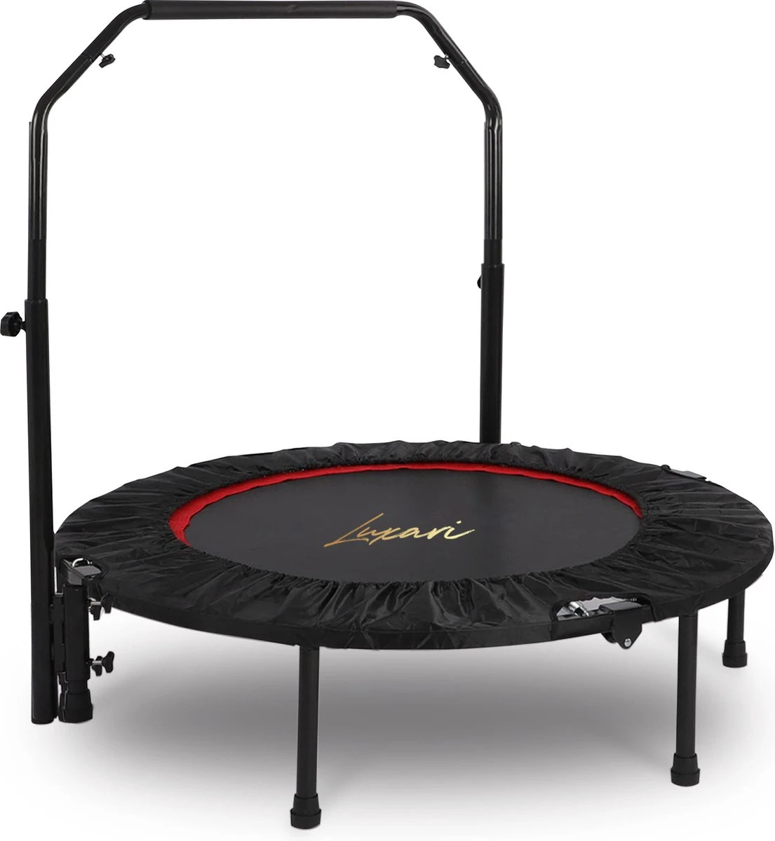 Luxari - Fitness Trampoline Pro - Inclusief Stang En Beschermhoes - 105 Cm Diameter - Opvouwbaar - Belastbaar Tot 150 Kg - Hometrainer - Fitness Trampoline 3 Luxari - Fitness Trampoline Pro - Inclusief Stang En Beschermhoes - 105 Cm Diameter - Opvouwbaar - Belastbaar Tot 150 Kg - Hometrainer - Fitness Trampoline