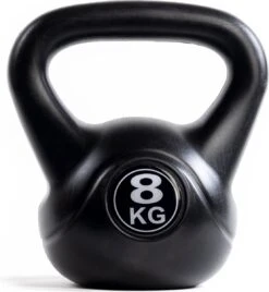 WAYS. Kettlebell - 8 KG - PVC - Zwart