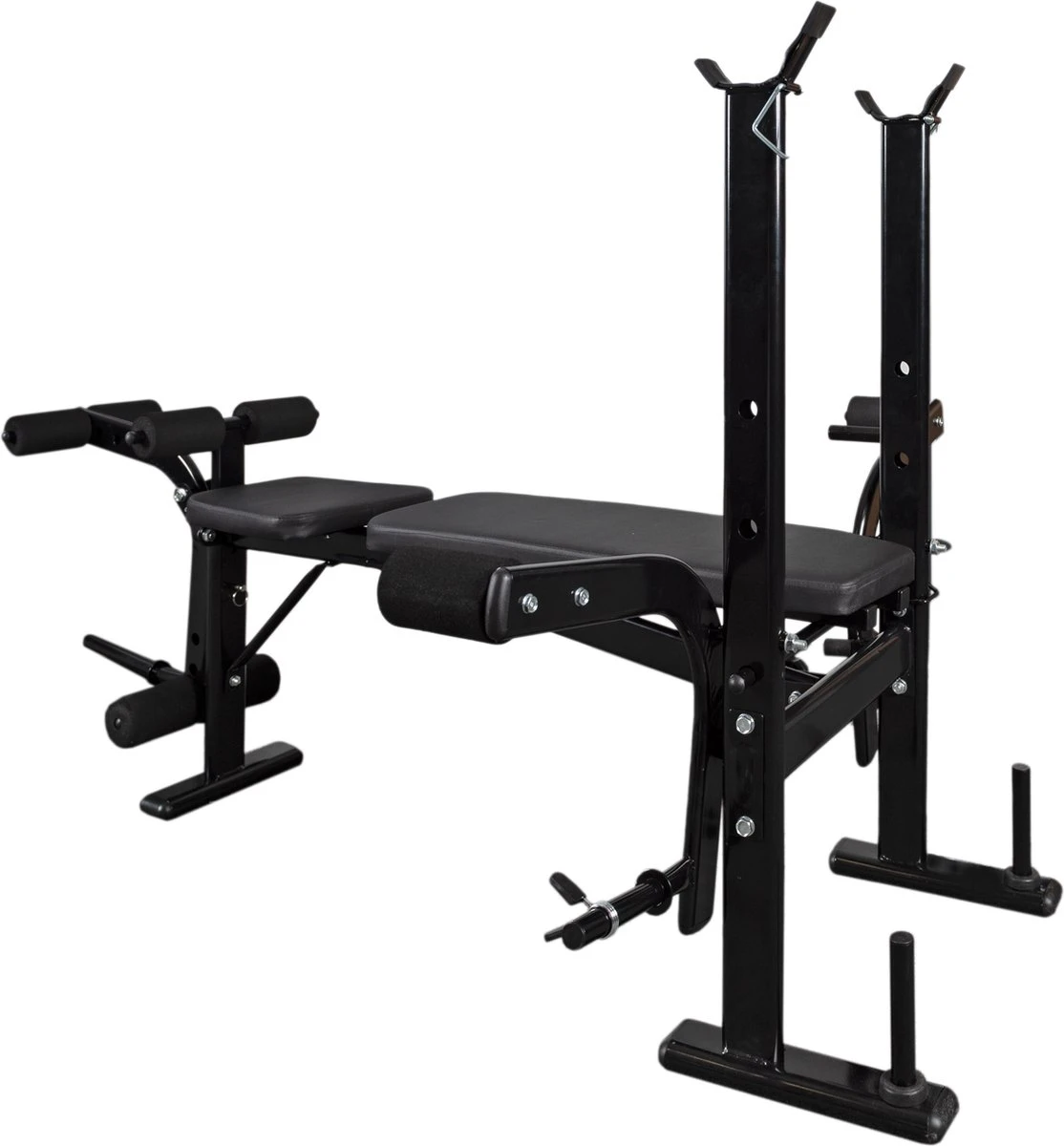 Venom Sports Halterbank – Fitnessbank – Verstelbare Rugleuning – Uiterst Geschikt Voor Gewichten – Incl. Beenhouder – Zachte Handgrepen – PU Kussens – Triangel Structuur – Inklapbaar - Zwart - 182x116x112cm 5 Venom Sports Halterbank – Fitnessbank – Verstelbare Rugleuning – Uiterst Geschikt Voor Gewichten – Incl. Beenhouder – Zachte Handgrepen – PU Kussens – Triangel Structuur – Inklapbaar - Zwart - 182x116x112cm - Afbeelding 3