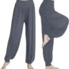 Harembroek - Yogabroek - Chillbroek - Donkergrijs - XXL - Harempants - Luchtige Broek - Loose Pants