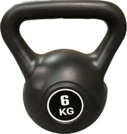 Merkloos Kettlebell - Fitness - Kettlebells - Gewichten - 6kg - Zwart