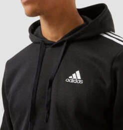 Adidas Essentials 3-Stripes Fleece Trui / Hoodie - Zwart Heren - Maat M -Fit Verkoop 1135x1200 2