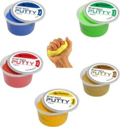 Sensory Tactile Theraputty Therapy Putty Multi Pack 5 Kleuren / 5 Sterktes - Handtrainer - Oefenklei - Kneedpasta -Fit Verkoop 1140x1200 5