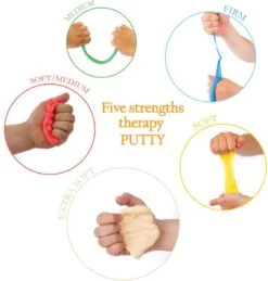Sensory Tactile Theraputty Therapy Putty Multi Pack 5 Kleuren / 5 Sterktes - Handtrainer - Oefenklei - Kneedpasta -Fit Verkoop 1143x1200 3