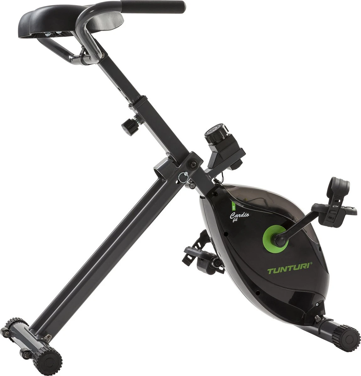 Tunturi Cardio Fit D20 Hometrainer - Opvouwbaar - Bueaufiets Voor Op Kantoor - Fitnessfiets Met 8 Weerstandsniveaus - Compact 3 Tunturi Cardio Fit D20 Hometrainer - Opvouwbaar - Bueaufiets Voor Op Kantoor - Fitnessfiets Met 8 Weerstandsniveaus - Compact