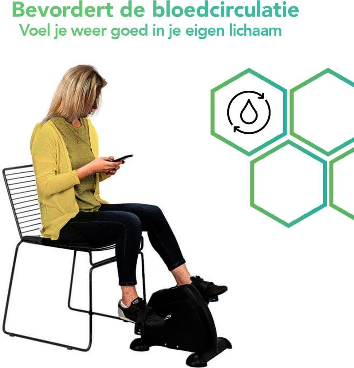 Dreaver Stoelfiets - LCD-scherm - Inclusief Antislipmat - Bureaufiets - Bewegingstrainer - Deskbike - Mini Hometrainer - Pedaaltrainer 6 Dreaver Stoelfiets - LCD-scherm - Inclusief Antislipmat - Bureaufiets - Bewegingstrainer - Deskbike - Mini Hometrainer - Pedaaltrainer - Afbeelding 4