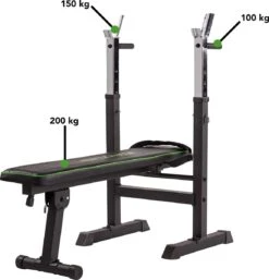 Tunturi WB20 Halterbank - Fitnessbank - Trainingsbank - Utility Bench - Opklapbaar - Bankdrukbank - Kleur: Zwart -Fit Verkoop 1153x1200 3