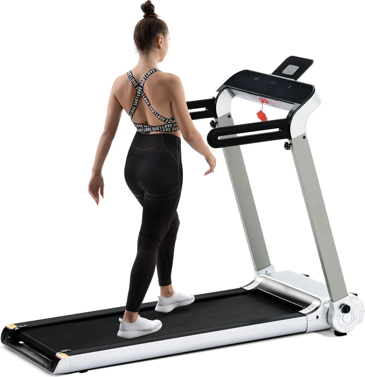 Merax Elektrische Loopband - Opvouwbaar - Inklapbaar Hardloopband - Professioneel - Fitness Hometrainer - Zilver Met Zwart 20 Merax Elektrische Loopband - Opvouwbaar - Inklapbaar Hardloopband - Professioneel - Fitness Hometrainer - Zilver Met Zwart - Afbeelding 18