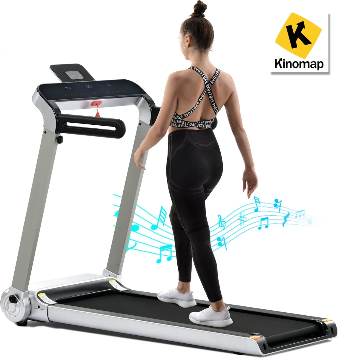 Merax Elektrische Loopband - Opvouwbaar - Inklapbaar Hardloopband - Professioneel - Fitness Hometrainer - Zilver Met Zwart 10 Merax Elektrische Loopband - Opvouwbaar - Inklapbaar Hardloopband - Professioneel - Fitness Hometrainer - Zilver Met Zwart - Afbeelding 8