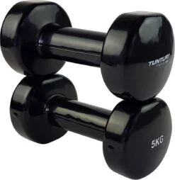 Tunturi Dumbbell Set - 2 X 5,0 Kg - Vinyl - Zwart - Incl. Gratis Fitness App -Fit Verkoop 1167x1200 4