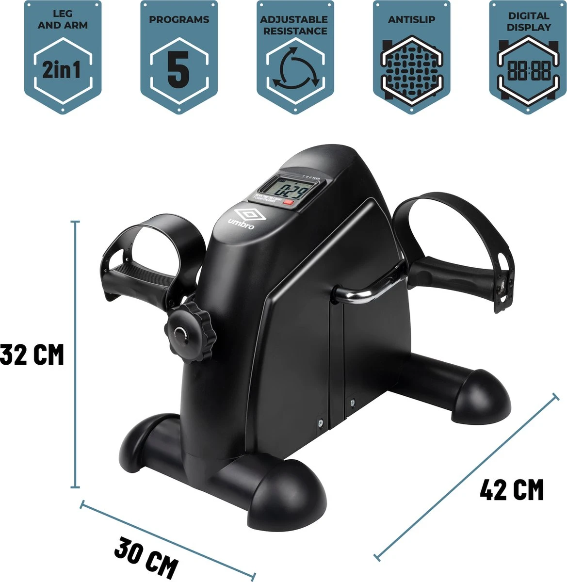 Umbro Stoelfiets - Met Computer - Hometrainer - Bureaufiets - Fietstrainer - Stoelfiets Met Handvaten - Zwart 9 Umbro Stoelfiets - Met Computer - Hometrainer - Bureaufiets - Fietstrainer - Stoelfiets Met Handvaten - Zwart - Afbeelding 7