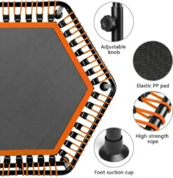 FOXSPORT Trampoline - Jump - Fitness - Volwassene Of Kindertrampoline - Met Telefoonhouder - Fitness Trampoline Met Handvat - Mini Trampoline - Kleine Trampoline - Sport Trampoline - Inclusief Handgrip - Fitnesstrampolines - Vereist Montage - 123 Cm 14 FOXSPORT Trampoline - Jump - Fitness - Volwassene Of Kindertrampoline - Met Telefoonhouder - Fitness Trampoline Met Handvat - Mini Trampoline - Kleine Trampoline - Sport Trampoline - Inclusief Handgrip - Fitnesstrampolines - Vereist Montage - 123 Cm -Fit Verkoop 1169x1200 2