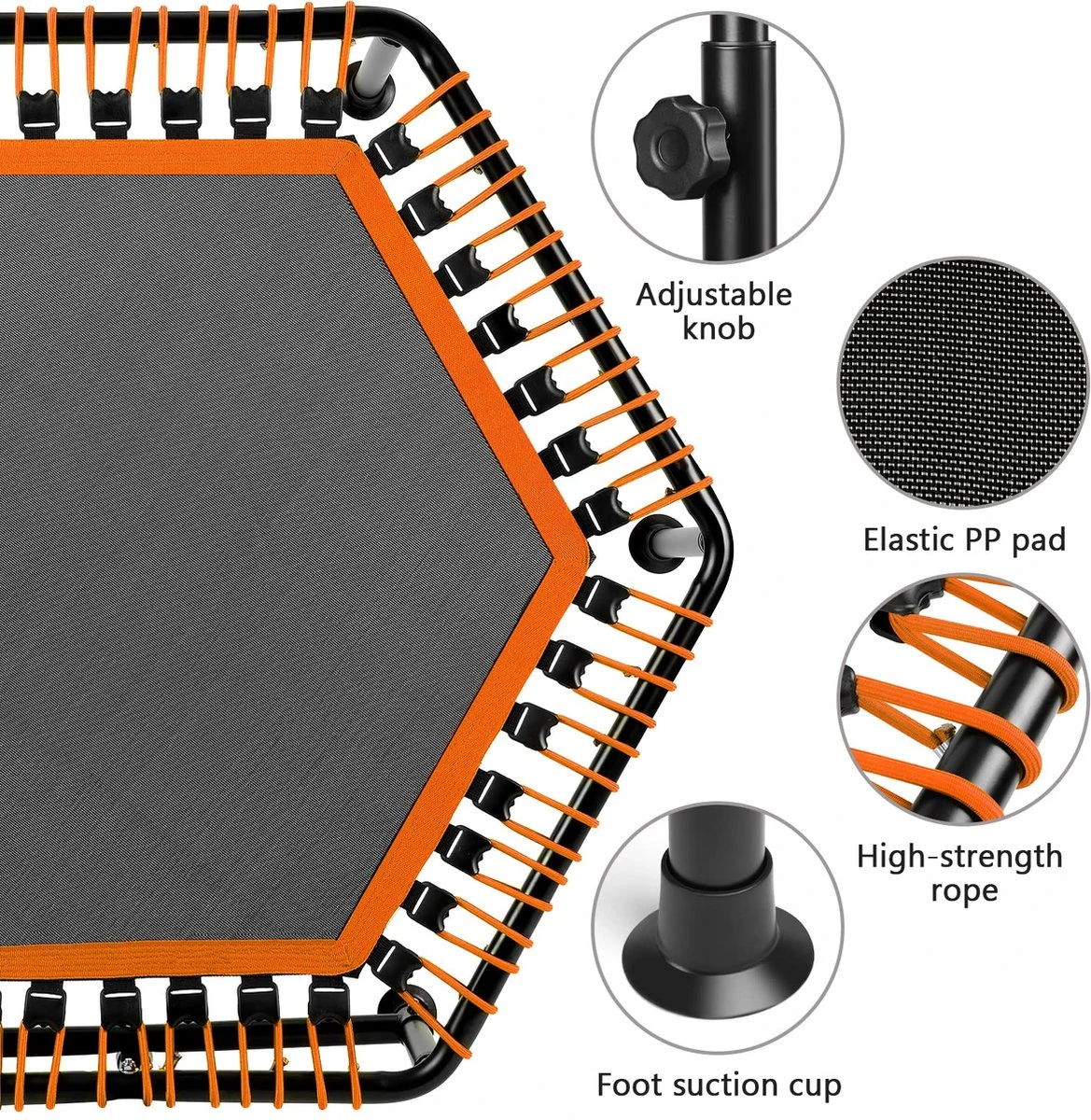 FOXSPORT Trampoline - Jump - Fitness - Volwassene Of Kindertrampoline - Met Telefoonhouder - Fitness Trampoline Met Handvat - Mini Trampoline - Kleine Trampoline - Sport Trampoline - Inclusief Handgrip - Fitnesstrampolines - Vereist Montage - 123 Cm 8 FOXSPORT Trampoline - Jump - Fitness - Volwassene Of Kindertrampoline - Met Telefoonhouder - Fitness Trampoline Met Handvat - Mini Trampoline - Kleine Trampoline - Sport Trampoline - Inclusief Handgrip - Fitnesstrampolines - Vereist Montage - 123 Cm - Afbeelding 6