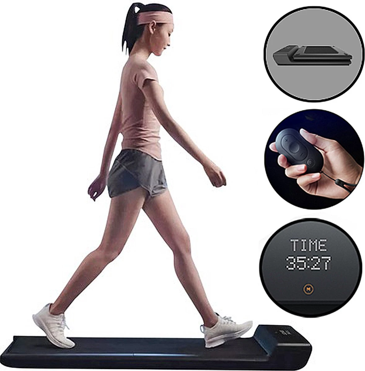 WalkingPad A1 PRO 746W Inklapbaar Elektrisch Loopband Fitness Walking Pad-0.5~6km/h -Automatische Snelheidsregeling Workout App-met LED Scherm/Afstandsbediening/Wiel-voor Thuis En Kantoor 7 WalkingPad A1 PRO 746W Inklapbaar Elektrisch Loopband Fitness Walking Pad-0.5~6km/h -Automatische Snelheidsregeling Workout App-met LED Scherm/Afstandsbediening/Wiel-voor Thuis En Kantoor - Afbeelding 5