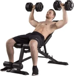 Tunturi UB80 Halterbank Verstelbaar - Fitnessbank Belastbaar Tot 200kg - Trainingsbank & Buikspierbank In één - Incl. Gratis Tunturi Training App -Fit Verkoop 1182x1200 2