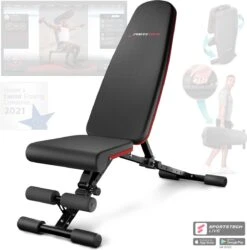 Sportstech BRT400 | Opklapbare Halterbank | Compleet Opgebouwd Geleverd | Buiktrainer | Veilig Vergrendelsysteem