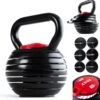 ZEUZ® Verstelbare Kettlebell Tot 18 KG – Fitness Sport Set – Conditie & Krachttraining – Halters - Gietijzer