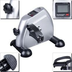 Uten - Stoelfiets - Bureaufiets - Arm En Benen Stoelfiets - Deskbike - Kantoor En Thuis Deskbike - Mini Hometrainer - Met LCD Display Inclusief Anti-Slipmat Bewegingstrainer (Zes Functies - Zilver) -Fit Verkoop 1187x1200 4