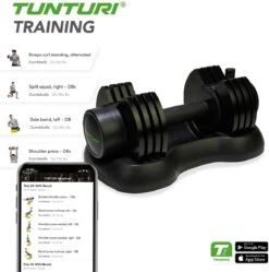 Tunturi Verstelbare Halterset - Dumbbellset - Selector Dumbbell - Dumbbells - Halters - 2,5kg Tot 25kg - Incl. Gratis Fitness App -Fit Verkoop 1188x1200 12