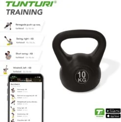 Tunturi PVC Kettle Bell - Kettlebell - 10 Kg - Incl. Gratis Fitness App -Fit Verkoop 1188x1200 16