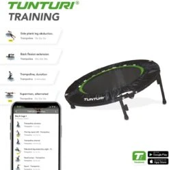 Tunturi Fitness Trampoline - Mini Trampoline - Opvouwbaar - 104cm Springoppervlak - Inclusief Beschermrand & Handgrip - Incl. Gratis Fitnessapp 21 Tunturi Fitness Trampoline - Mini Trampoline - Opvouwbaar - 104cm Springoppervlak - Inclusief Beschermrand & Handgrip - Incl. Gratis Fitnessapp -Fit Verkoop 1188x1200