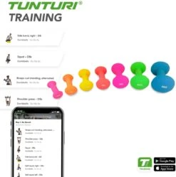 Tunturi Dumbbell Set - 2 X 0,5 Kg - Neopreen - Fluor Roze - Incl. Gratis Fitness App -Fit Verkoop 1188x1200 6