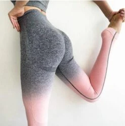 Merkloos Yoga Legging - Compressie Met Hoge Taille - Grijs Roze - M- Loungewear Yoga Pants NewAgeDevi | Fitness | Yoga | Workout | Yoga Broek | -Fit Verkoop 1191x1200 6