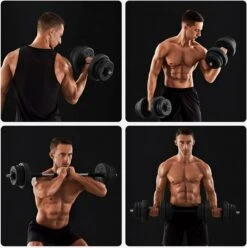 Hoppa! Halterset,verstelbare Kunststof Dumbbell Set, Met Aansluitende Stalen Buis, Halters, Dumbbell Set, 20 Kg/30 Kg, Workout Fitness Training, 1 Paar, -Fit Verkoop 1195x1200 8