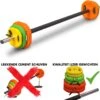 Rubber DualGrip Aerobic Pump Set - 20 KG - Bodypump Halterset Barbell Met Dual Grip Gewichten Voor Pump Fitness -Fit Verkoop 1196x1200 2