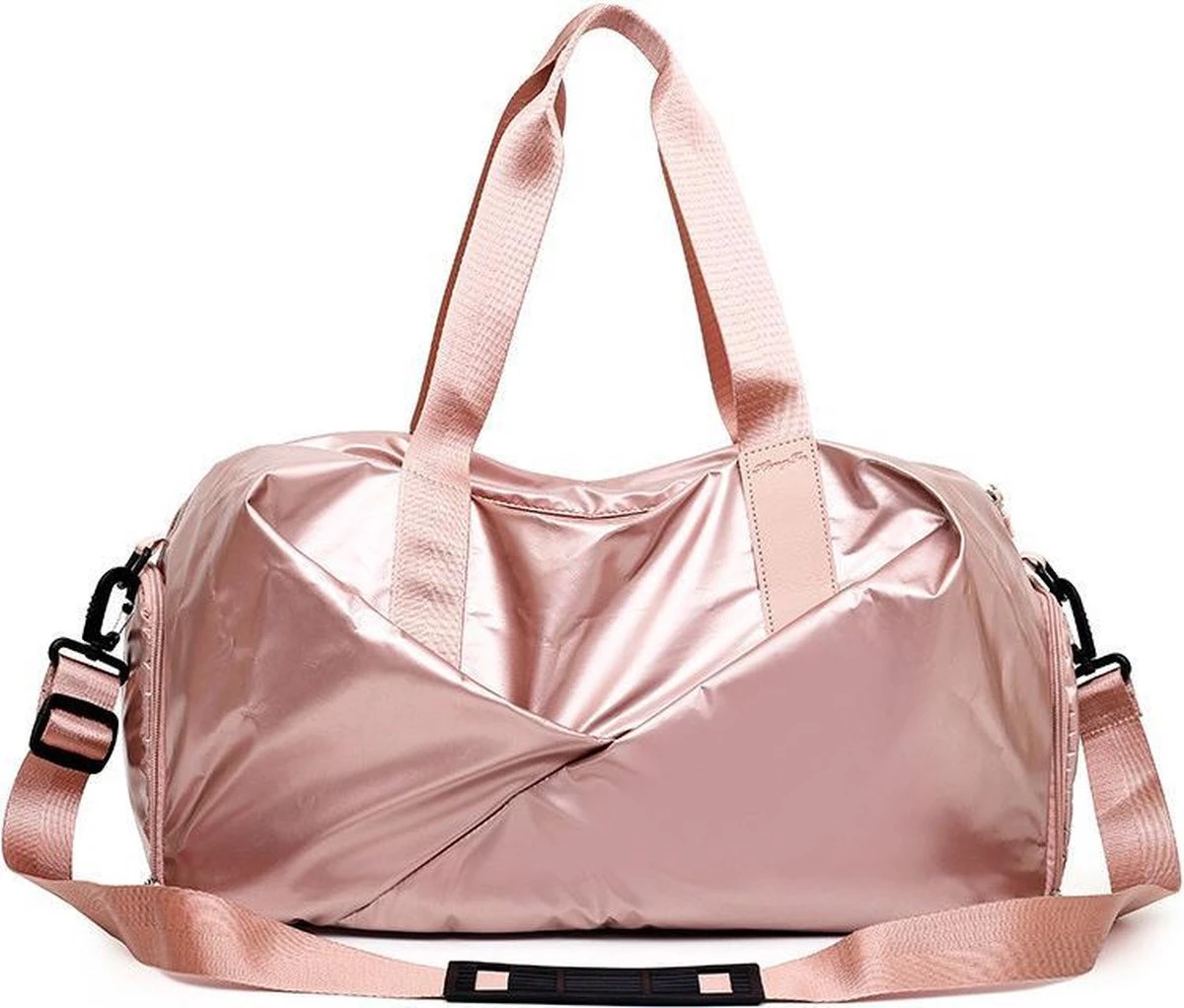 Merkloos Pink Gloss Duffel Bag | Medium Dames Sport Tas | 30 Liter - Roze 9 Merkloos Pink Gloss Duffel Bag | Medium Dames Sport Tas | 30 Liter - Roze - Afbeelding 7