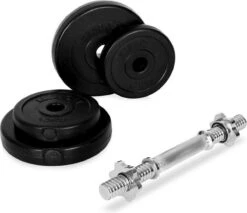 Klarfit Dumbell Set - Halterset 97,5kg : 2 Korte Halters, 8 Korte Haltergewichten , 1 Lange Halterstang, 1 Curlbellstang En 6 Lange Haltergewichten -Fit Verkoop 1200x1035