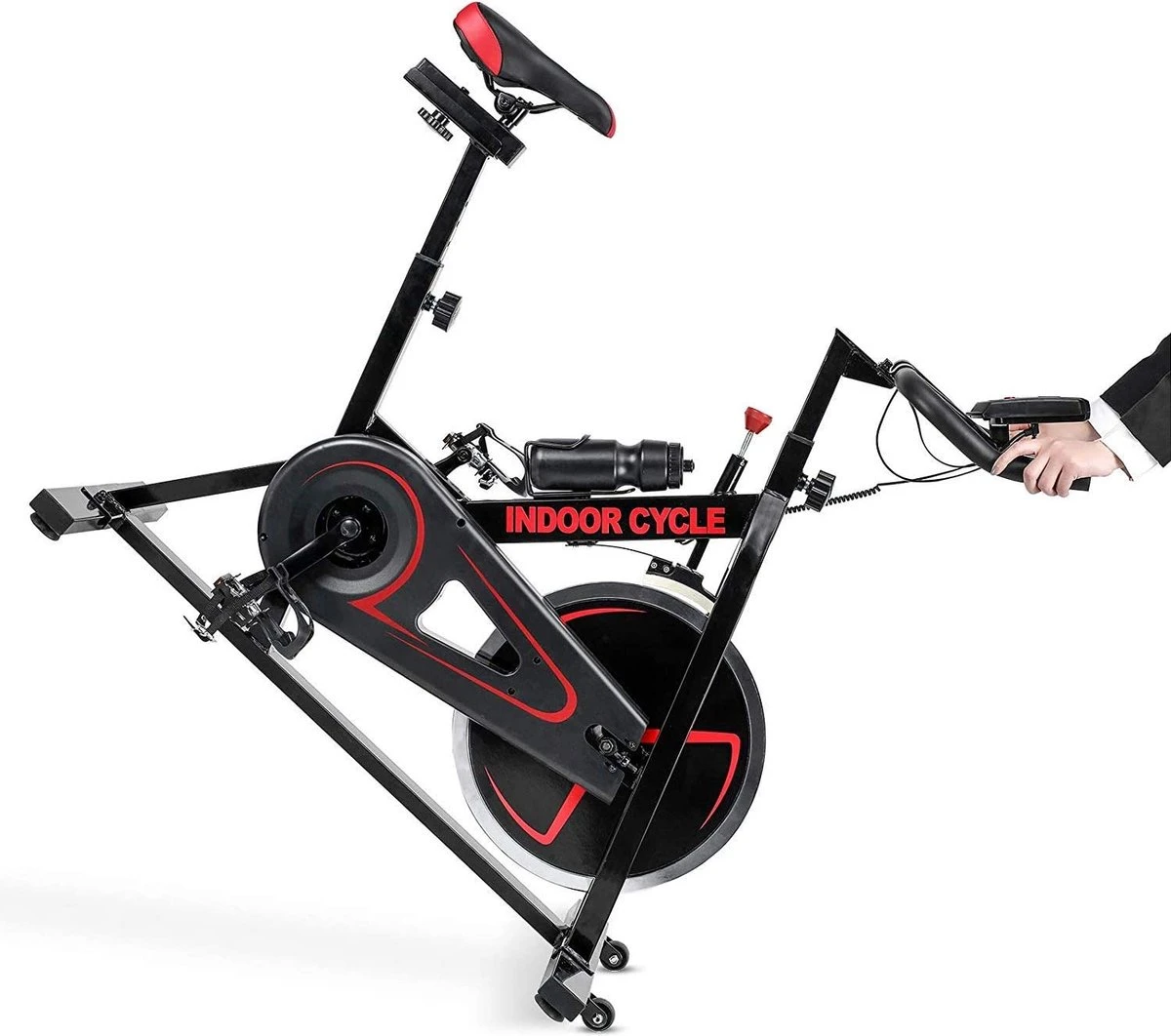 Trend24 Hometrainer - Hometrainer Fiets - Spinningfiets - Spinning - Max 120 KG - Zwart 7 Trend24 Hometrainer - Hometrainer Fiets - Spinningfiets - Spinning - Max 120 KG - Zwart - Afbeelding 5