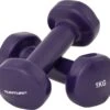 Tunturi Dumbbell Set - 2 X 1,0 Kg - Vinyl - Paars - Incl. Gratis Fitness App -Fit Verkoop 1200x1084 2