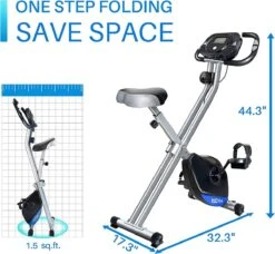 K IKIDO Indoorfietsen - X-Bike Hometrainer - Hometrainers - Fitness Fiets Opvouwbaar - Inklapbare - Tablethouder - Ergometer - 8 Weerstandsniveaus - Fitness Bike - Max. 135 Kg -Fit Verkoop 1200x1108 1