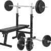 Gorilla Sports Halterbank Zwart Met 100 Kg Halterset - Fitnessbank - Verstelbaar - Halterstang Met Gewichten - Kunststof -Fit Verkoop 1200x1116 2
