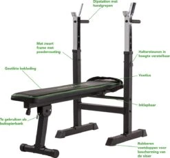 Tunturi WB20 Halterbank - Fitnessbank - Trainingsbank - Utility Bench - Opklapbaar - Bankdrukbank - Kleur: Zwart -Fit Verkoop 1200x1116 4