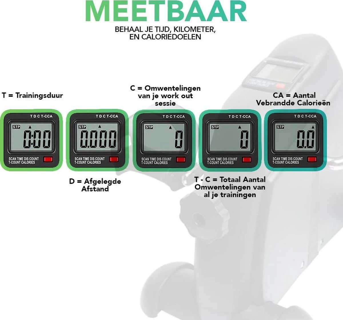 Dreaver Stoelfiets - LCD-scherm - Inclusief Antislipmat - Bureaufiets - Bewegingstrainer - Deskbike - Mini Hometrainer - Pedaaltrainer 9 Dreaver Stoelfiets - LCD-scherm - Inclusief Antislipmat - Bureaufiets - Bewegingstrainer - Deskbike - Mini Hometrainer - Pedaaltrainer - Afbeelding 7