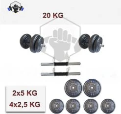 Dumbell 20 Kg - Dumbells 20 Kg Set - Dumbells 2 X 10 Kg – Dumbells Set Verstelbaar – Dumbell - Gewichten Set – Gewichten Fitness – Halter Set – Dumbel Set -Fit Verkoop 1200x1133