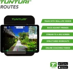 Tunturi Star Fit E100 HR I Plus Hometrainer - Ergometer - Fitnessfiets - Bluetooth - 21 Trainingsprogramma's - 16 Weerstandniveaus - Kleur: Zwart -Fit Verkoop 1200x1134