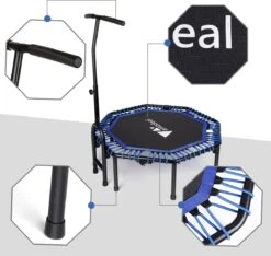 FOXSPORT Hoogwaardige Fitness Trampoline Met Handvat - Opvouwbare Trampoline - Volwassene Of Kindertrampoline Tot 120 Kg - Inclusief Handgrip - Sport Trampoline -Fit Verkoop 1200x1136 6