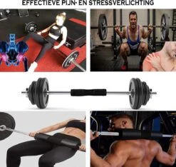 MJ Sports Premium Barbell Pad - Nekbeschermer - Barpad - Nekkussen - Squats - Hip Thrusts - Fitness - Zwart -Fit Verkoop 1200x1137 7